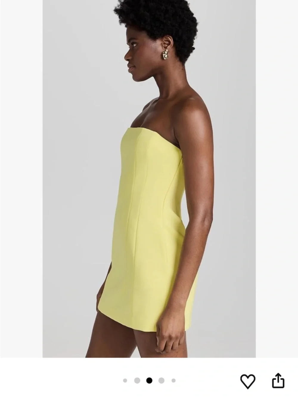 A.L.C. Strapless Elsie Mini Dress in Citrine, size 6, NWT - Picture 4 of 12